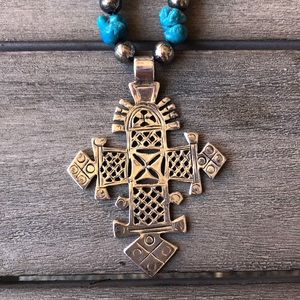 Native American Sterling Silver Turquoise Necklace